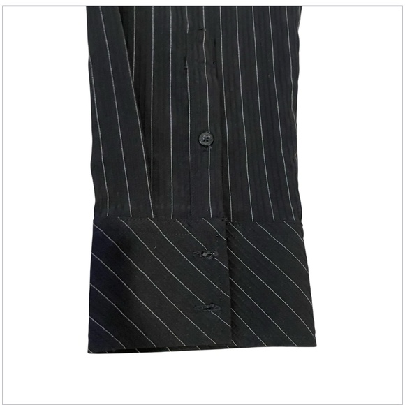 7 Diamonds Men’s Long Sleeved Button Up Collared Black Silver Shirt S XXXL - Picture 7 of 9